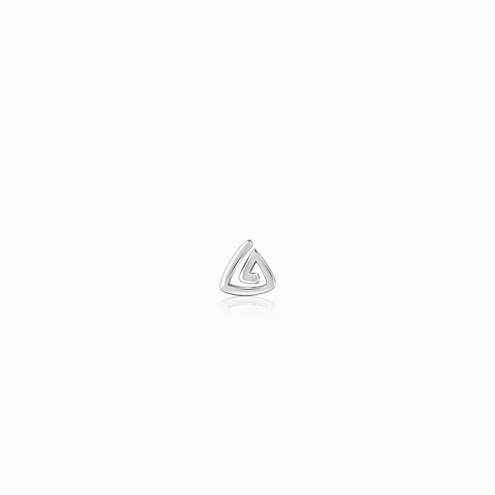 Silver Trinity Loop Stud For Him