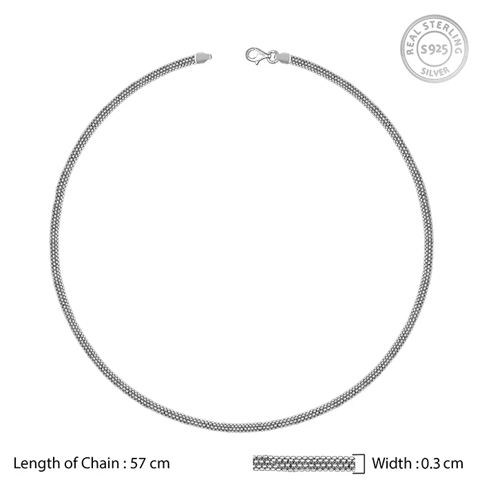 Silver Triple Box Chain for Him - Image 5