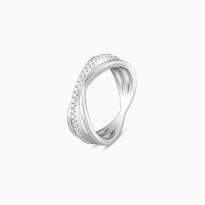 Silver Triple Interlocked Ring - Image 4