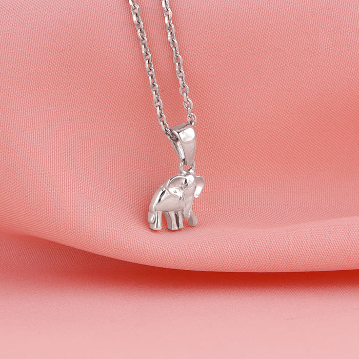 Silver Tusker Pendant With Link Chain - Image 2