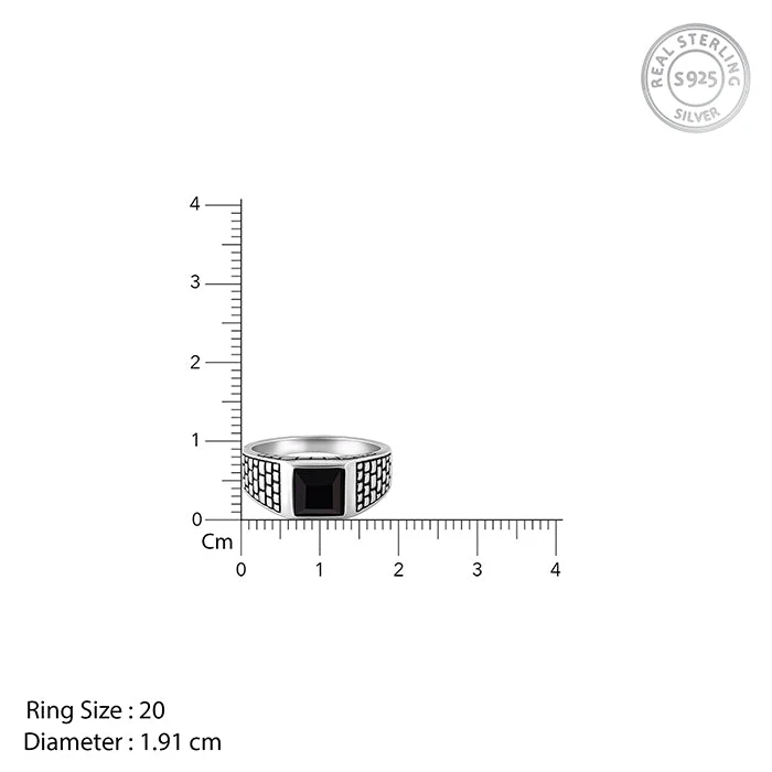 Silver Versatile Square Ring For Him - Image 5