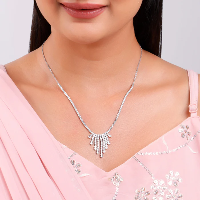 Silver Vintage Lariat Necklace - Image 3