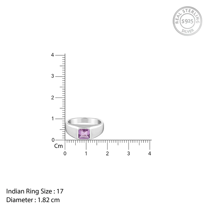 Silver Violet Edge Ring For Him - Image 5