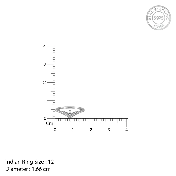 Silver Viva V Ring - Image 4