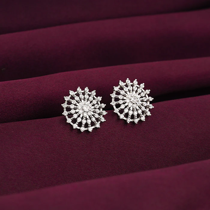 Silver Wheel of Life Earrings - Image 2