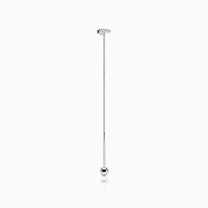 Silver Whisper Shoulder Duster Earrings - Image 4