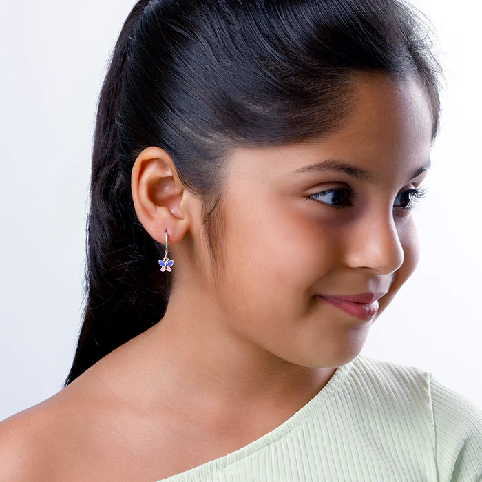 Silver Winglet Kids Earrings - Image 3