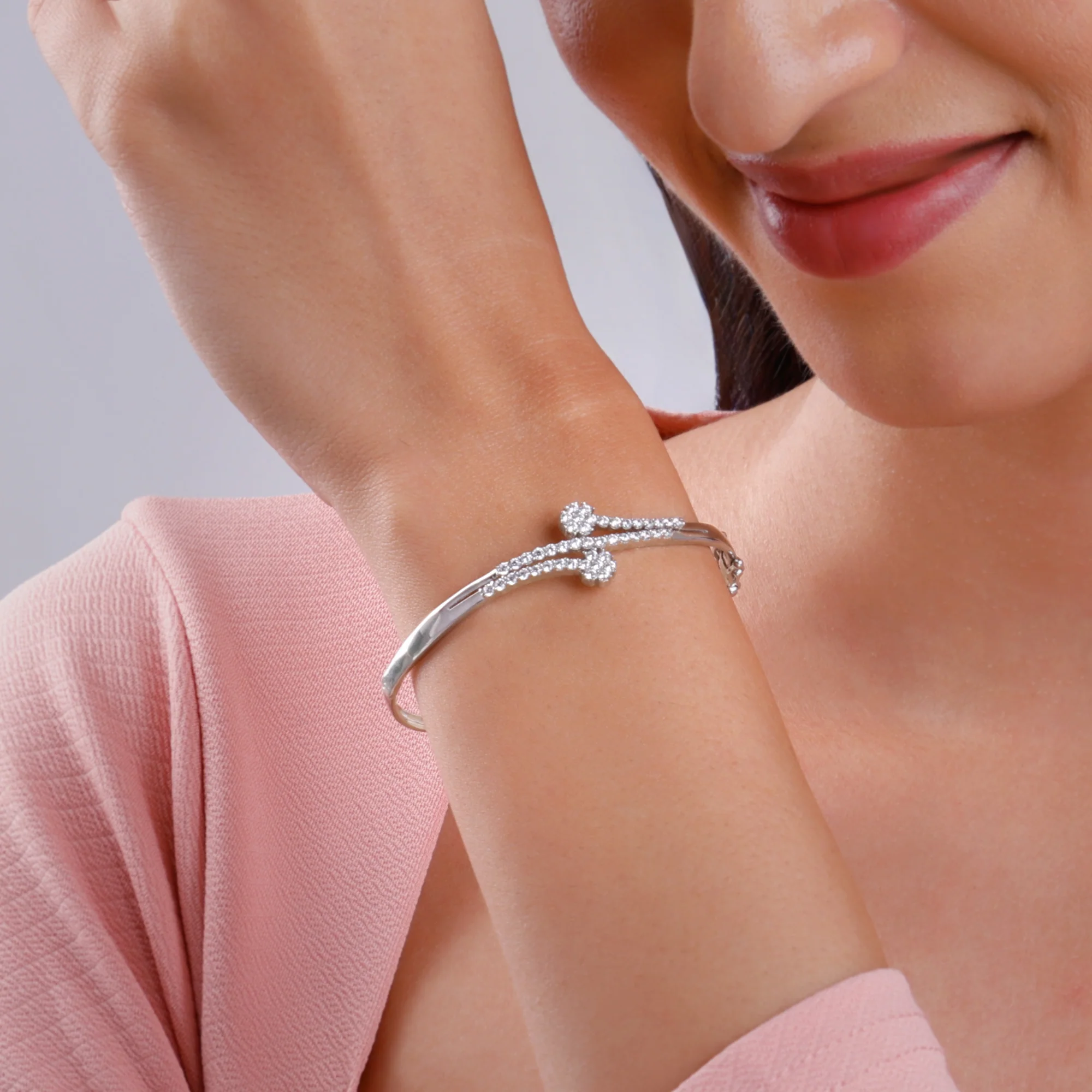 Silver You Sparkle Cuff Bracelet - Image 3