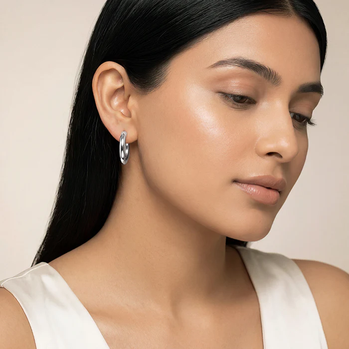 Silver Your Classic Hoop Earrings - Image 3