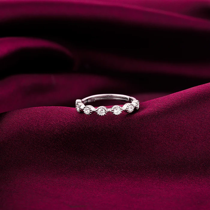 Silver Zircon Melange Ring - Image 2