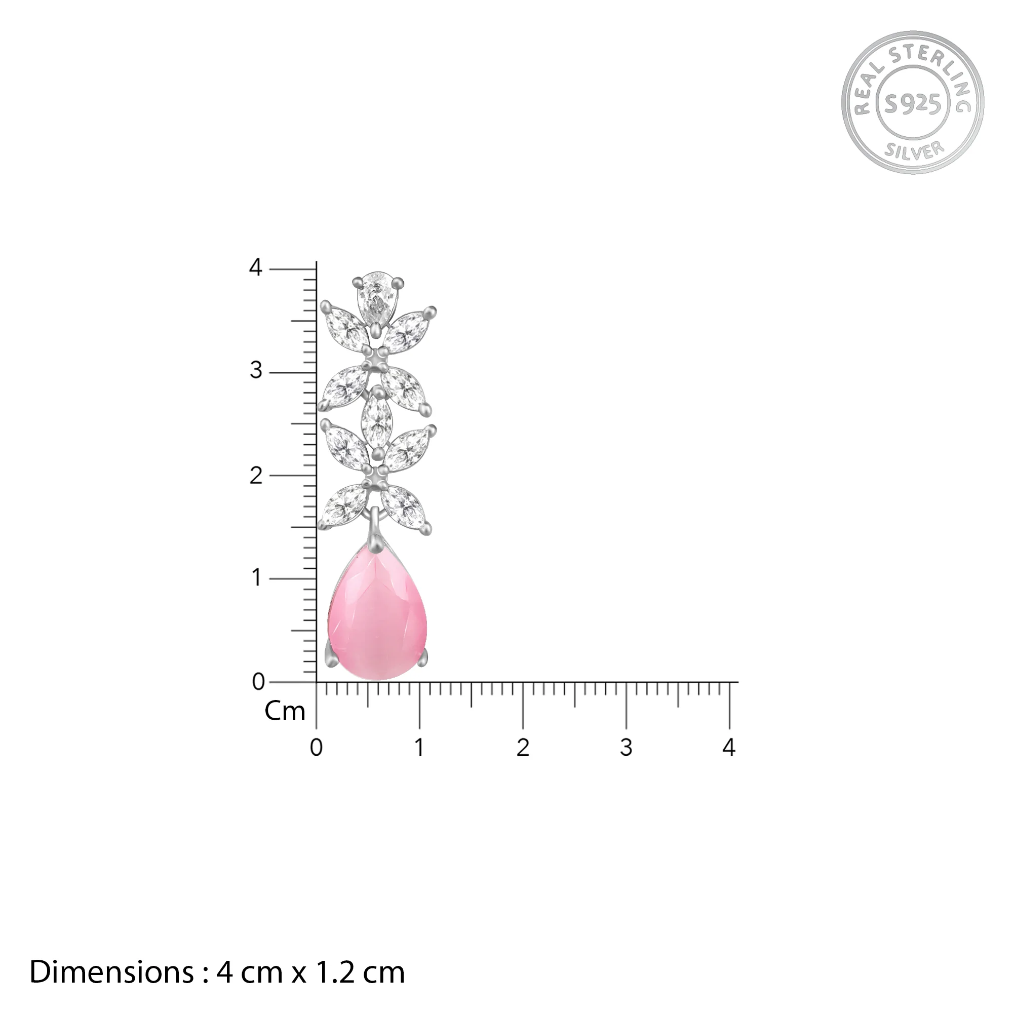 Silver Zircon Studded Magical Drop Set - Image 4