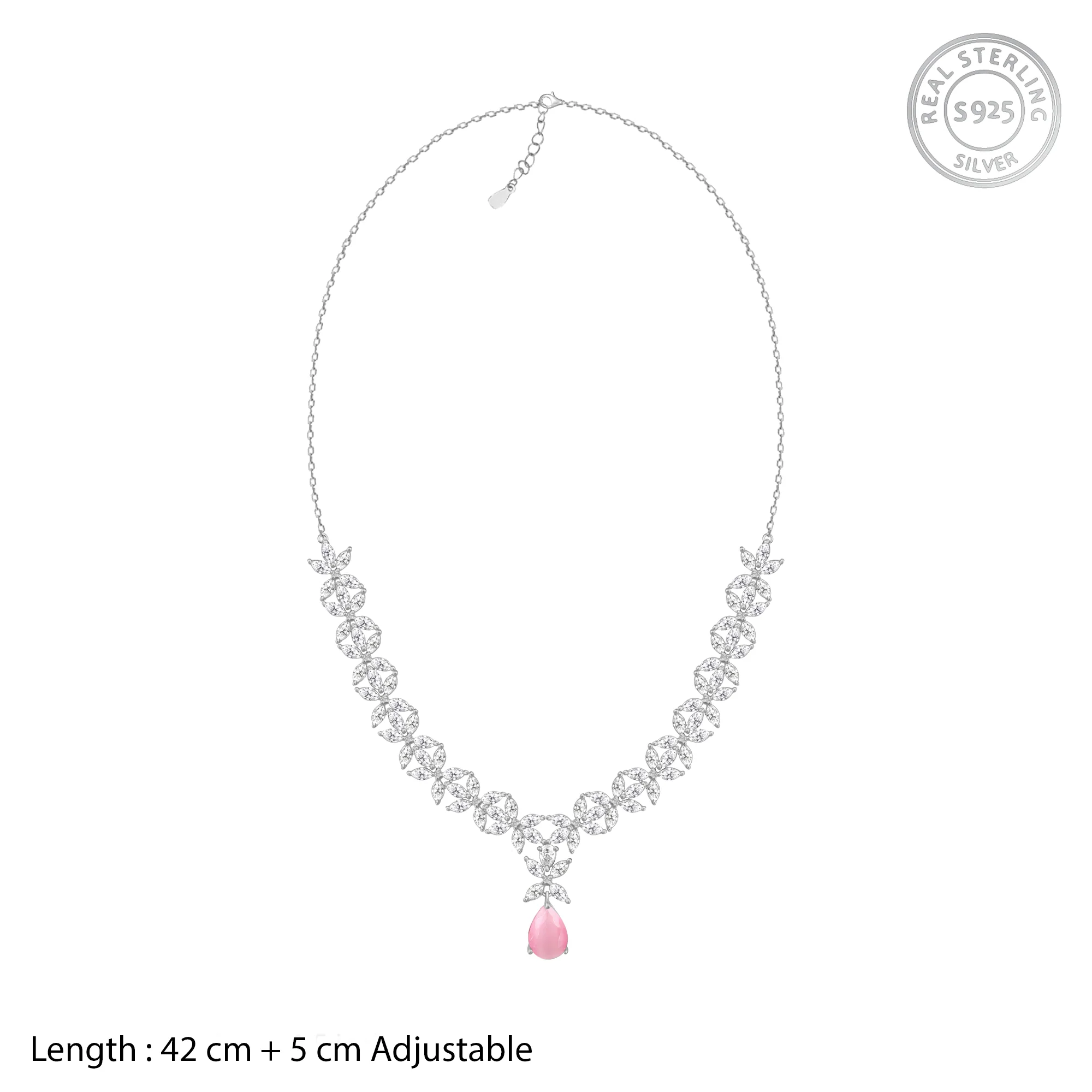 Silver Zircon Studded Magical Drop Set - Image 5