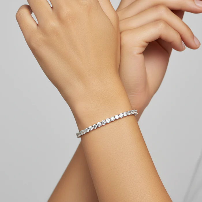 Silver Zircon Tennis Bracelet - Image 5