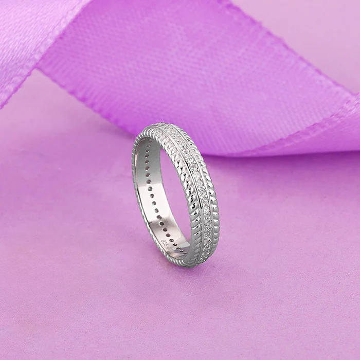 Silver Zircon Tiered Beauty Ring - Image 2