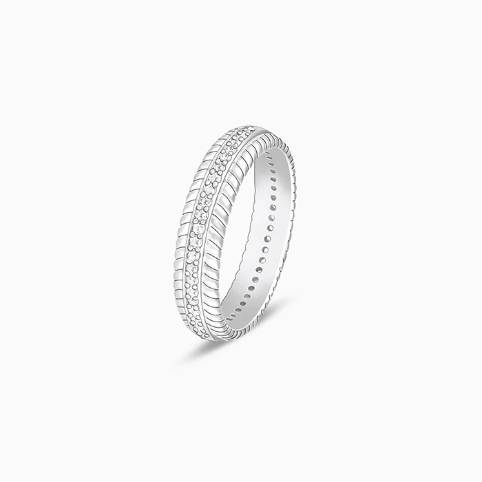 Silver Zircon Tiered Beauty Ring - Image 4