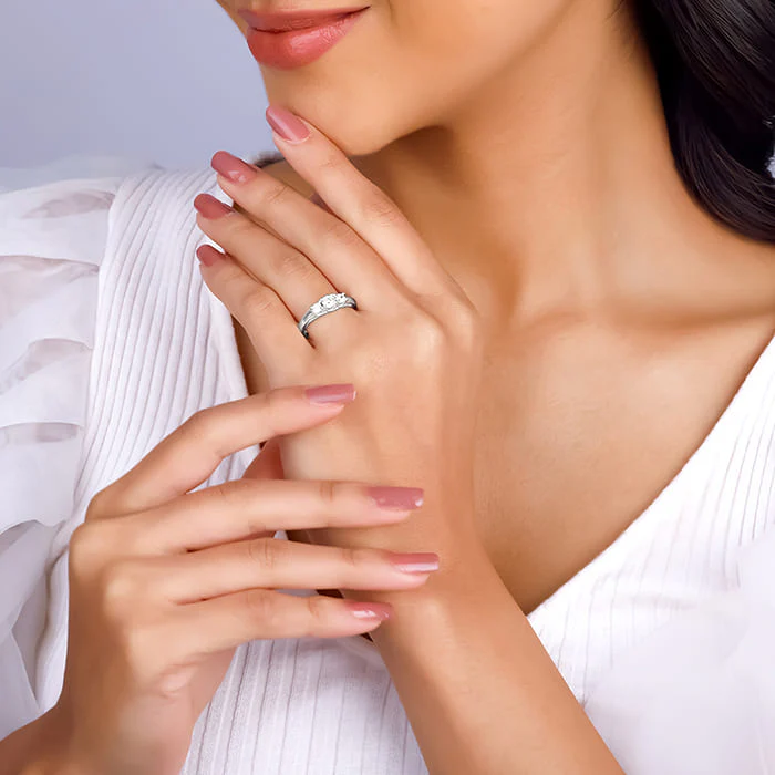 Silver Zircon Trilogy of Love Ring - Image 3