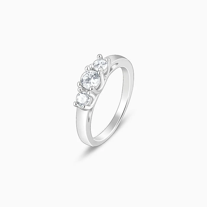 Silver Zircon Trilogy of Love Ring - Image 4
