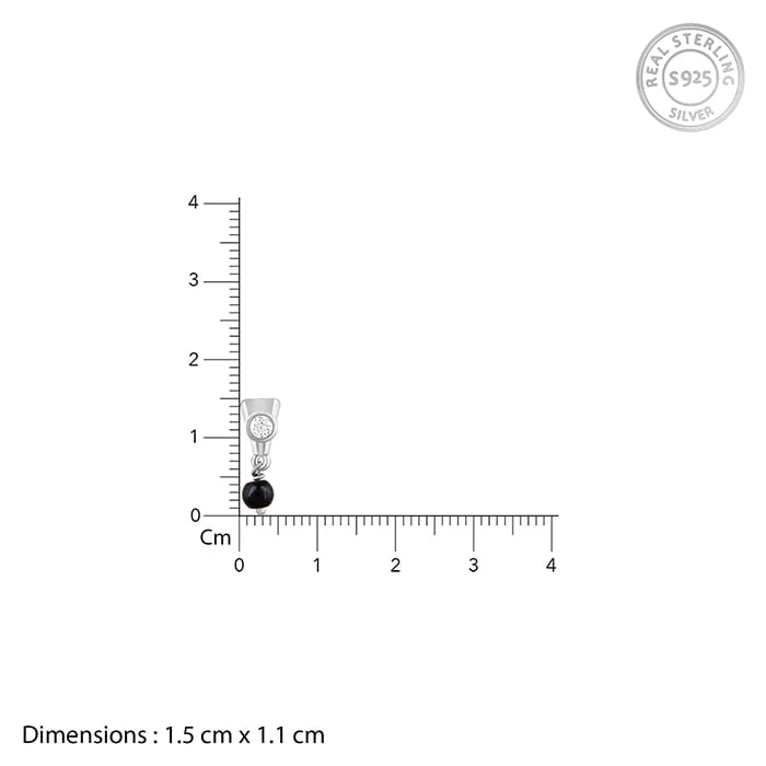 Silver Zirconia Noir Earrings - Image 5