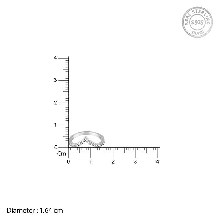 Silver Zirconia Vanki Ring - Image 5