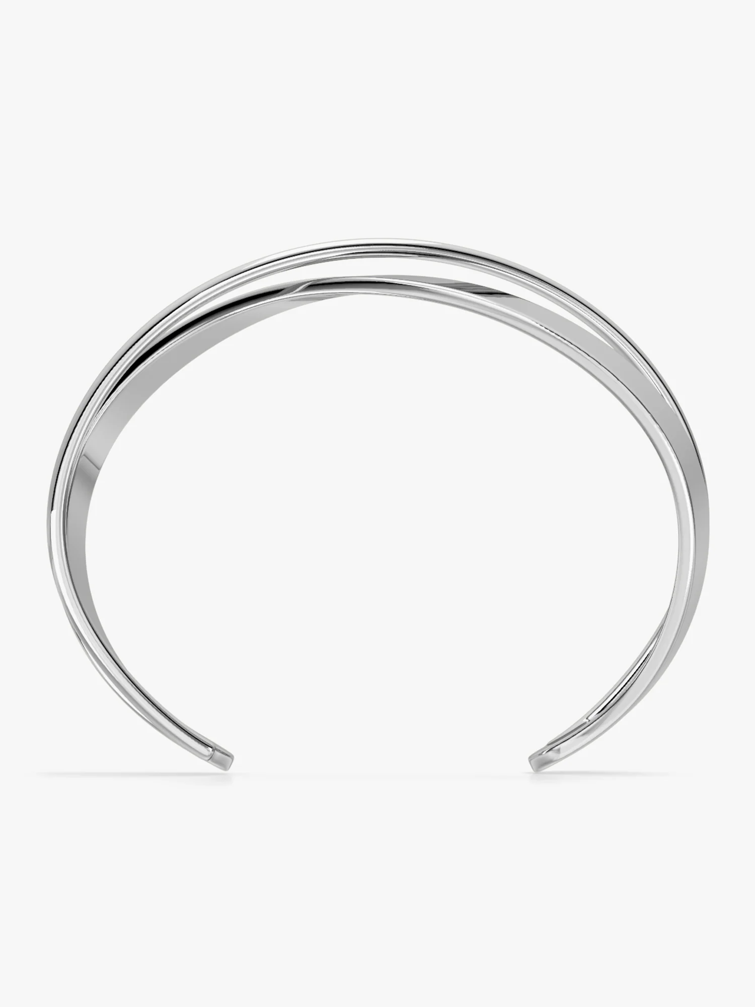 Spin Rhodium Plated Cuff Bracelet - Image 5
