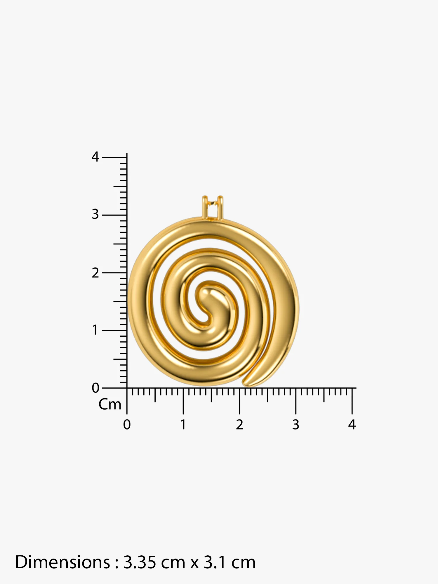 Spiral Drop It Gold Plated Necklace - Image 6