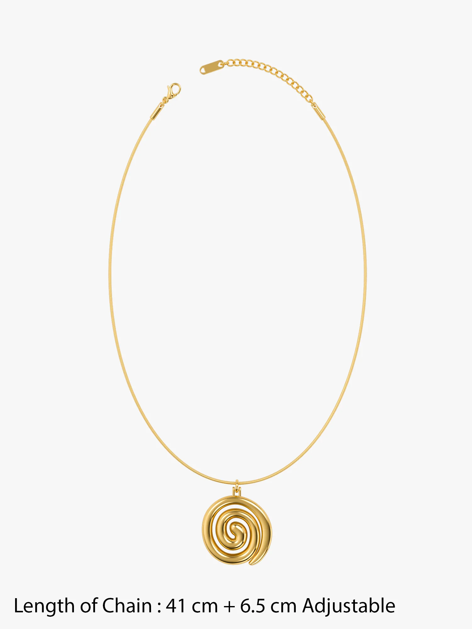 Spiral Drop It Gold Plated Necklace - Image 7