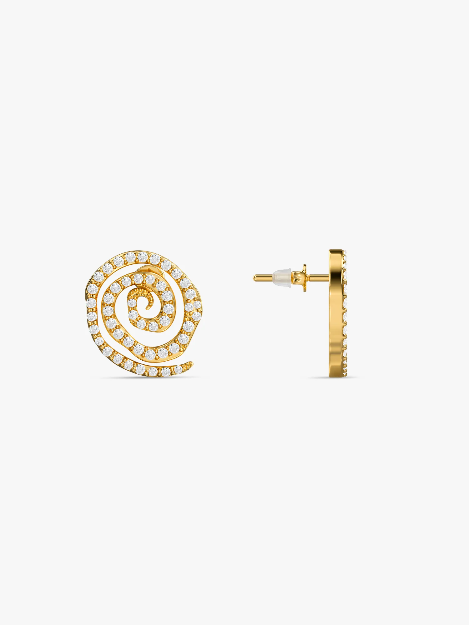 Spiral Glow Gold Plated Earrings - Image 5