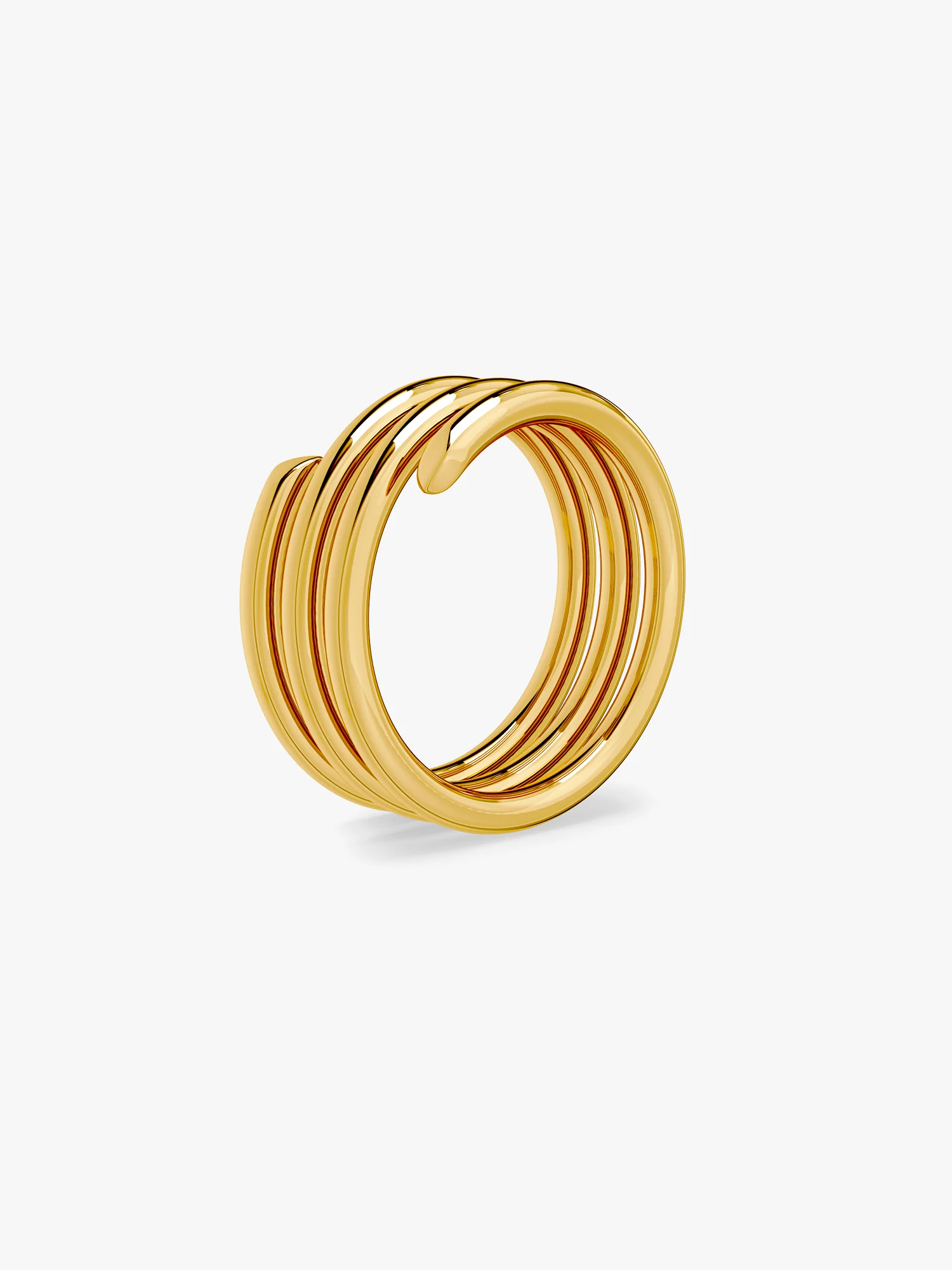 Spiral Gold Plated Out Ring (Size 14) - Image 4