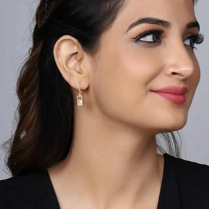 Golden Boss Babe Dangler Earrings - Image 3