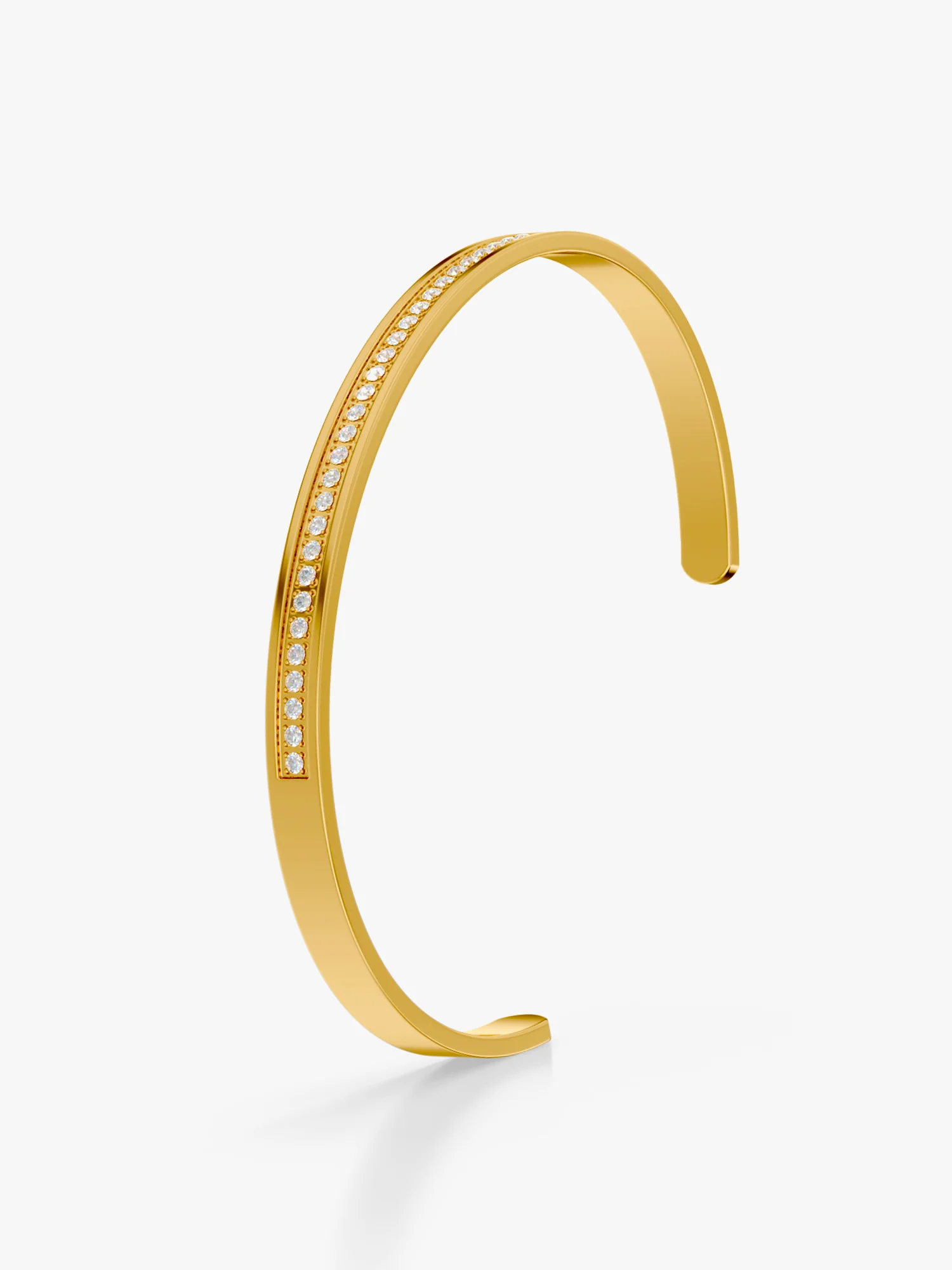 Stone Cold Gold Plated Cuff Bracelet - Image 4
