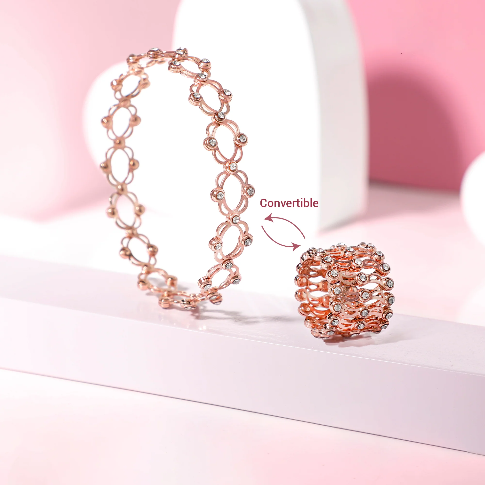 Anushka Sharma Rose Gold Supple Bracelet - Image 3