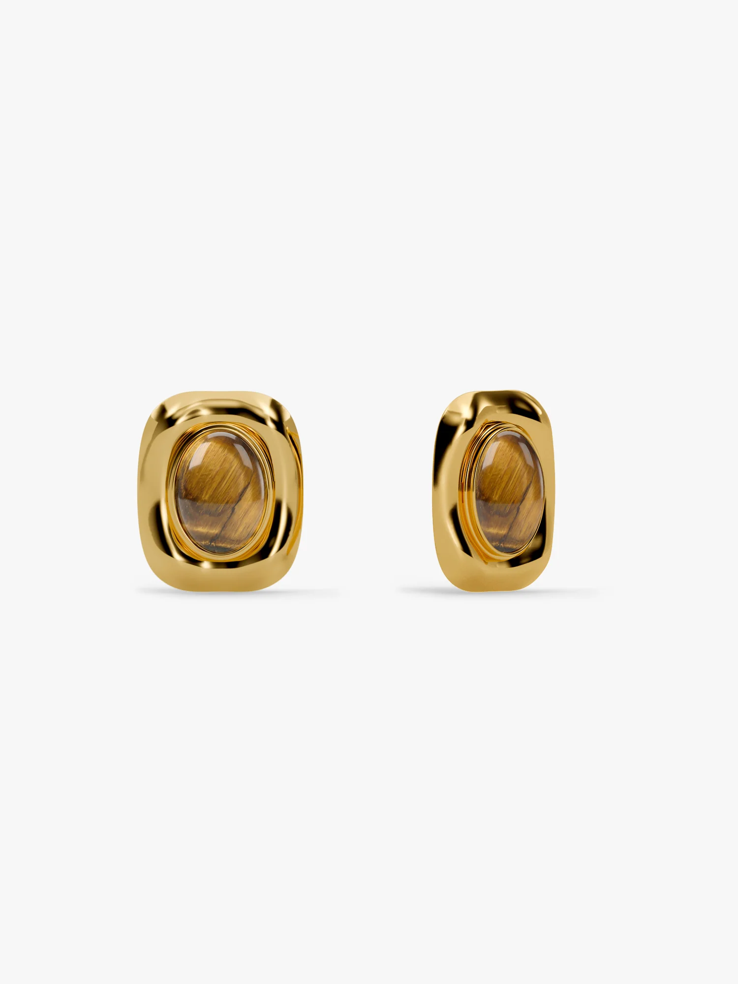 Tiger Babe Gold Plated Earrings - Image 4