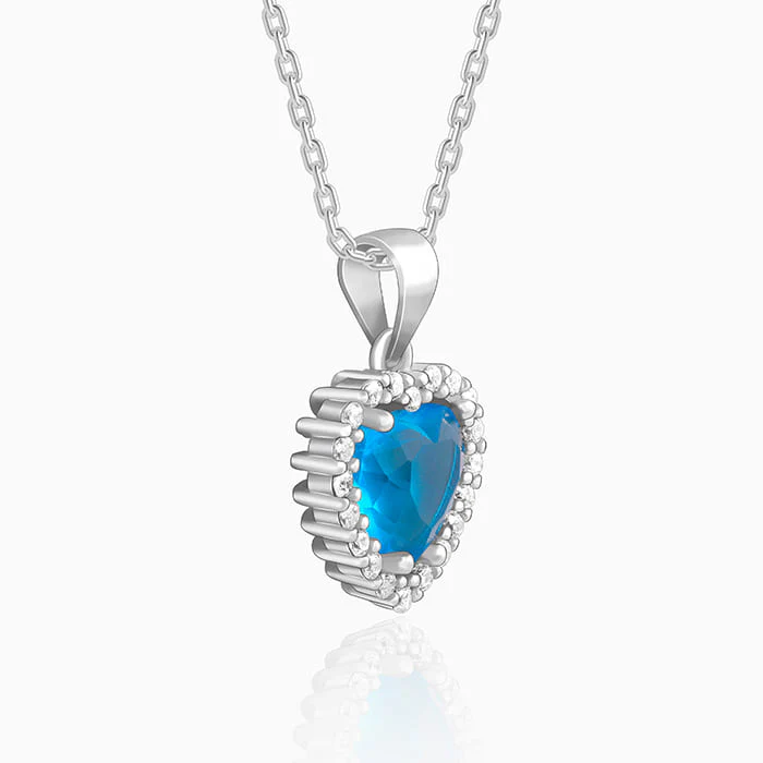 Silver Titanic Heart Of The Ocean Pendant With Link Chain - Image 4