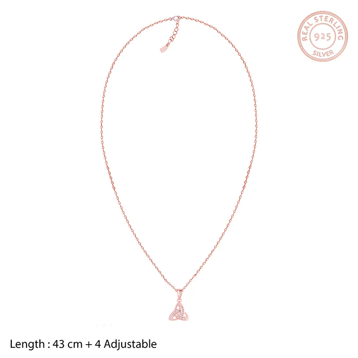 Rose Gold Enveloped in Love Pendant with Link Chain - Image 4
