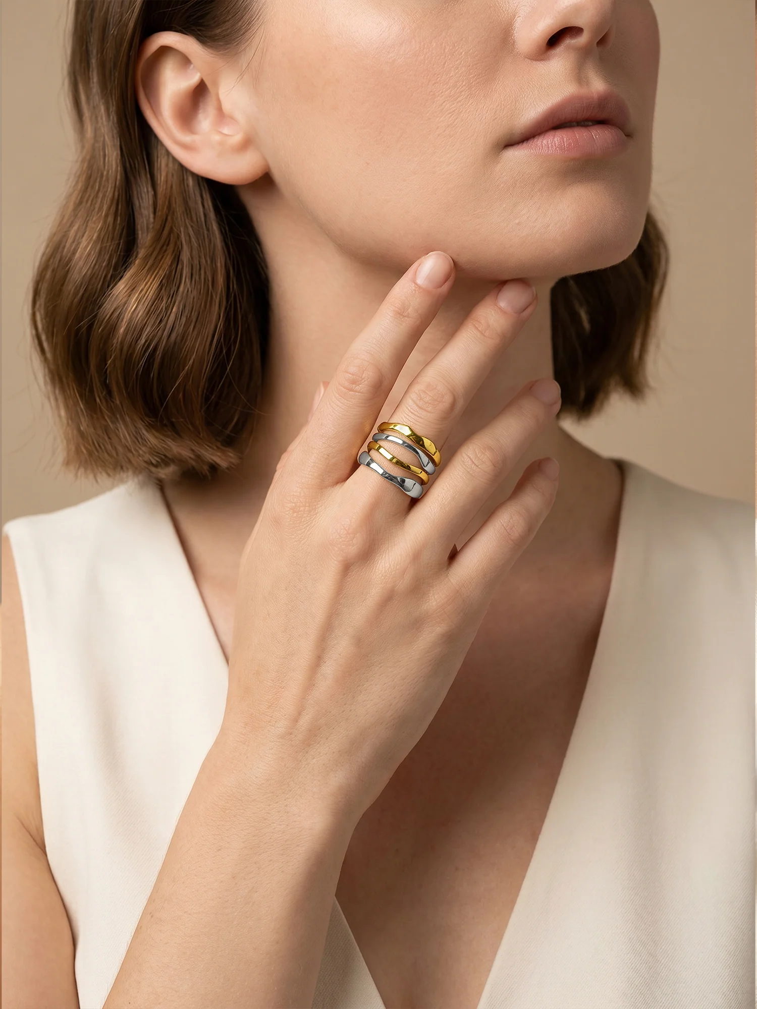 Triple Melt Dual Tone Ring (Size 15) - Image 3