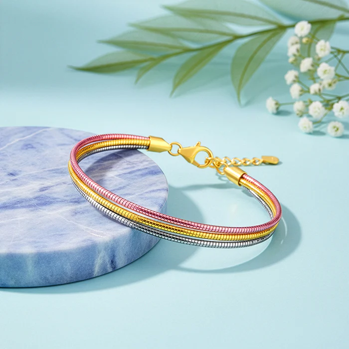 Triple Tone Auric Harmony Bracelet - Image 2