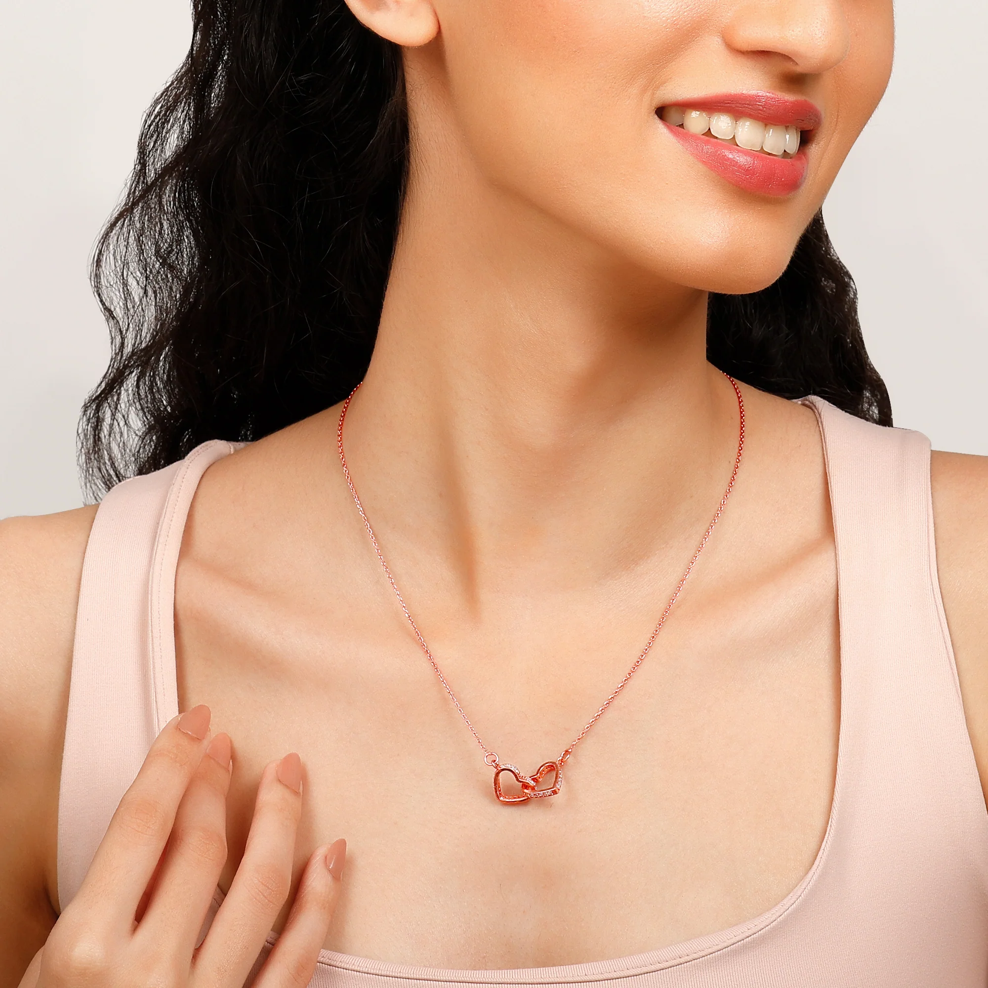 Rose Gold Locked-In-Love Necklace - Image 3