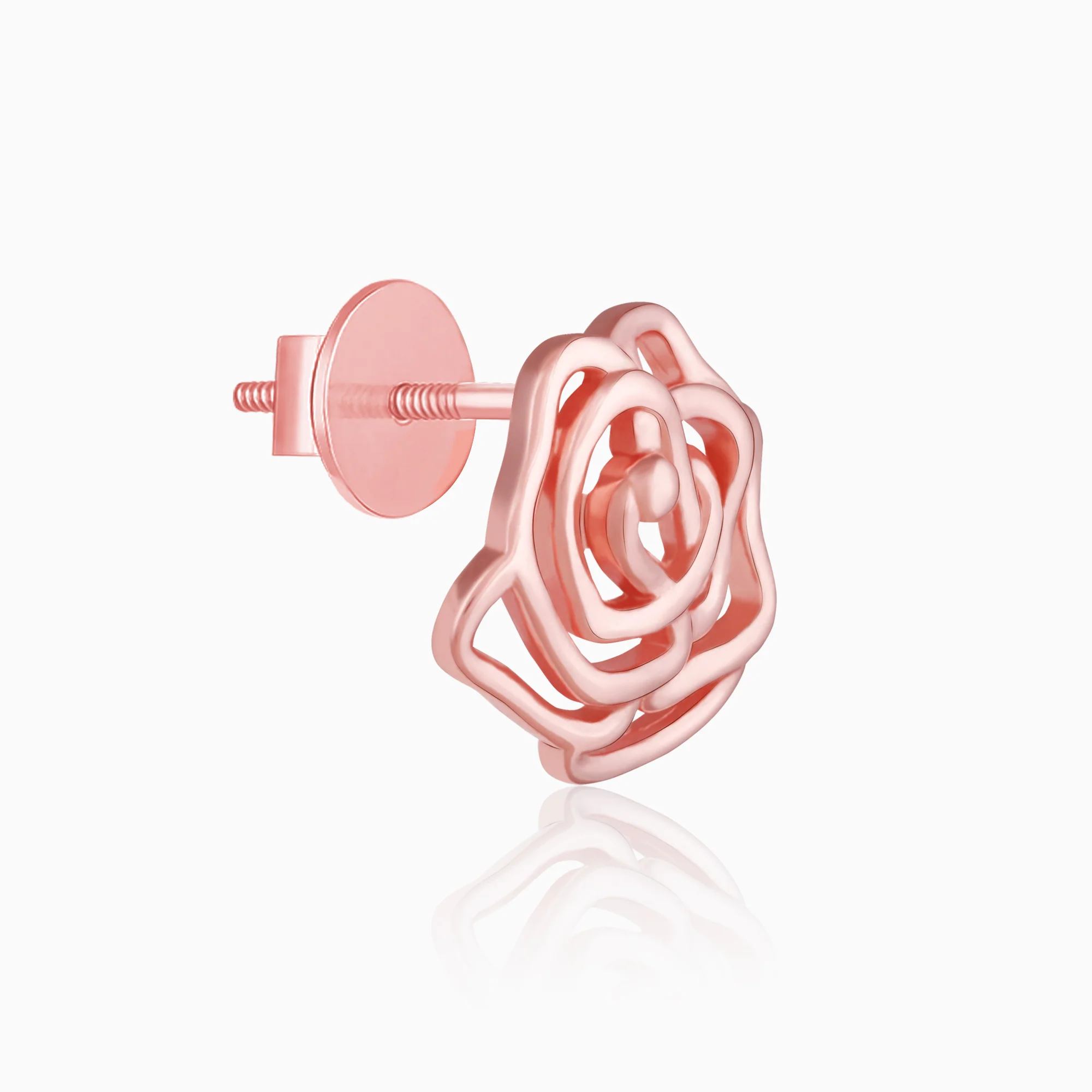 Rose Gold Bed Of Roses Studs - Image 4